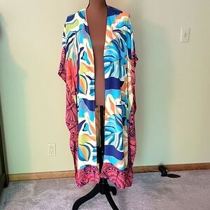 Soft Surroundings Long Tropical Kimono Size S/M